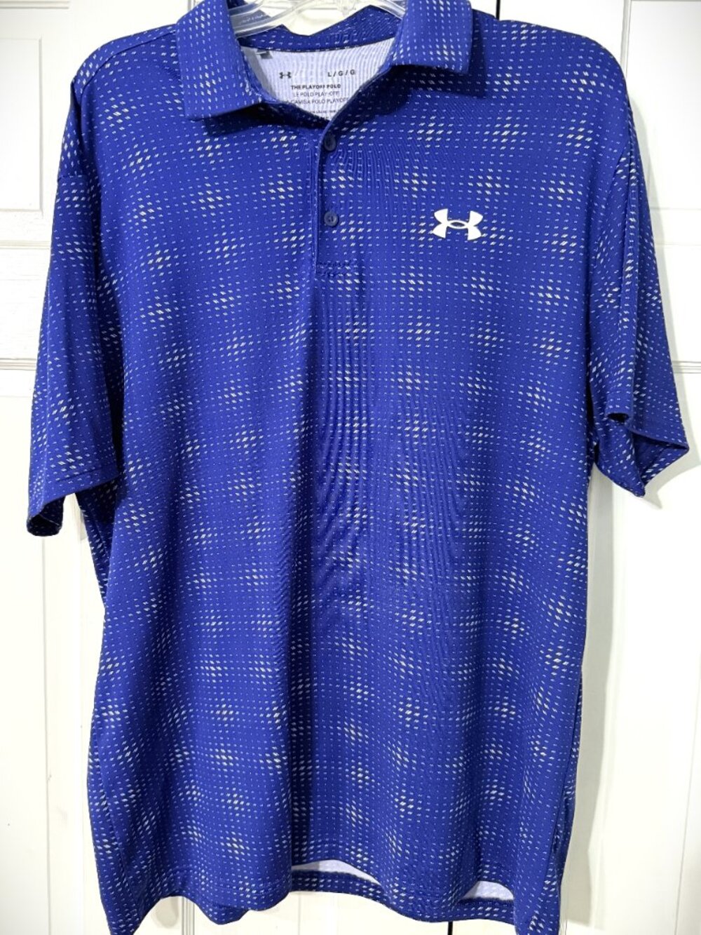 Under Armour Blue 'The Playoff' Polo Loose Fit Men's Size Large NEW